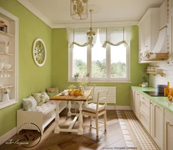 Provence üslubunda fotoşəkildə mətbəx rəngi