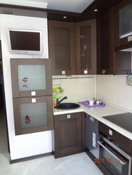 Kitchen design 10 m with ventilation duct