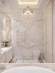 Bathroom design marble and gold