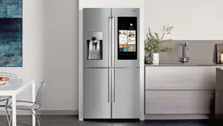 Refrigerator in the bathroom photo