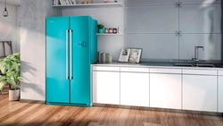Refrigerator In The Bathroom Photo