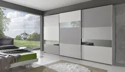 Sliding wardrobes for the bedroom modern design photo three-door