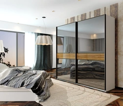 Sliding wardrobes for the bedroom modern design photo three-door