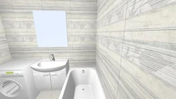 Birch ceramic tiles in the bathroom interior photo