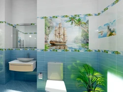 Birch Ceramic Tiles In The Bathroom Interior Photo