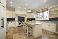 Kitchen design beige marble