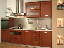 Color walnut furniture kitchen photo