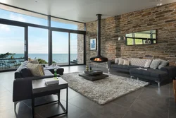 Swimming pool in the living room in the interior