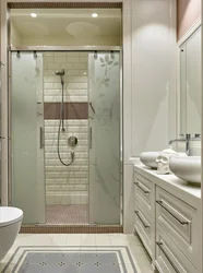 Bathroom design with shower and toilet panels