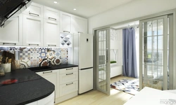 Studio mətbəx dizaynı 27 kv m