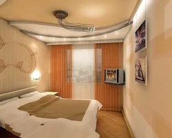 Suspended ceiling design for a small bedroom