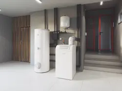 Boiler room in the hallway photo
