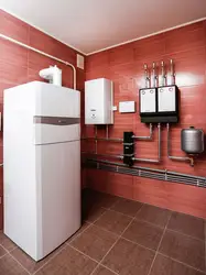 Boiler room in the hallway photo