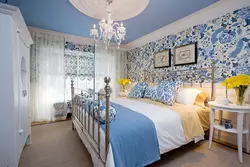 Blue ceiling bedroom photo