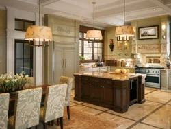 English kitchen living room interior