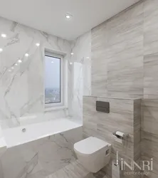 Bathroom design marble and wood tiles