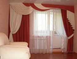 Curtain design for living room with balcony