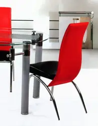Chairs with metal legs for the kitchen photo