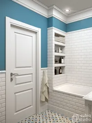 Bathroom Design Tiles To The Middle