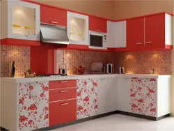 Дизайн Кухни С Цветами На Фасаде
