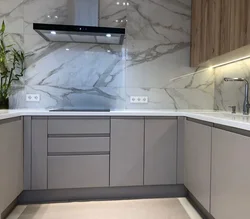 Lavabo foto dizaynı ilə mətbəx tezgahları
