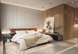 Bedroom interiors with beech