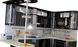 Photo of a kitchen with a bar counter inexpensive