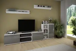 Cabinets living room walls for TV photo