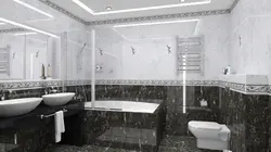 Ванная чорнымі панэлямі фота