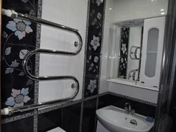 Ванная черными панелями фото