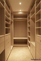 Dressing room in apartment design