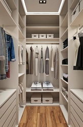 Dressing room in apartment design