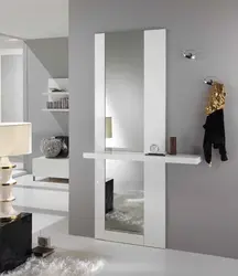 Wall-mounted full-length mirror in the hallway photo