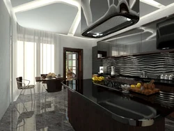 High tech kitchen design at home