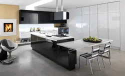 High tech kitchen design at home