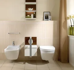 Bathroom design with bidet and toilet