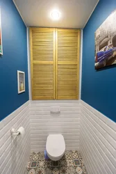 Painting a toilet in an apartment photo