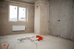 Apartment renovation rough finishing in a new building photo