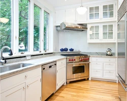 Kitchen design with window panel