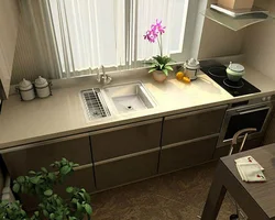 Kitchen design with window panel
