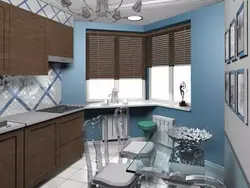 Кухня с эркером дизайн в двушке