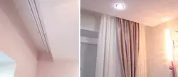 Фото Натяжных Потолков В Спальне С Карнизом
