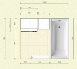 Bathroom design 170 cm