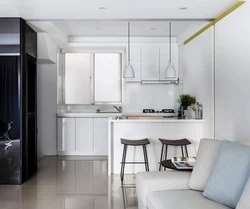 Separate kitchen in studio photo