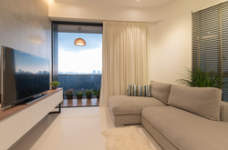 Living room design with a balcony in a modern style photo