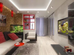 Living room design with a balcony in a modern style photo