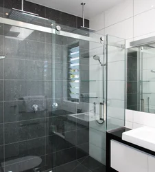 Photo of glass bathroom railings