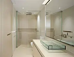 Photo of glass bathroom railings