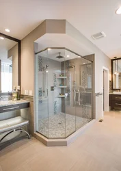 Photo of glass bathroom railings