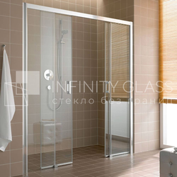 Photo of glass bathroom railings